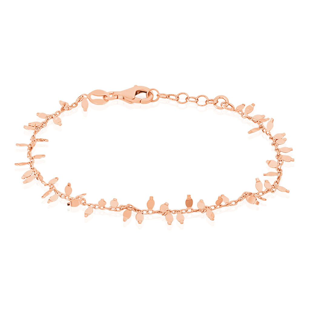 Damenarmband Silber 925 Rosé Vergoldet Blütenblatt - Armbänder Damen | OROVIVO