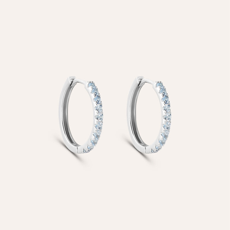 Orecchini A Cerchio Silver Rainbow Argento Rodiato Cubic Zirconia - Spannringe Damen | OROVIVO