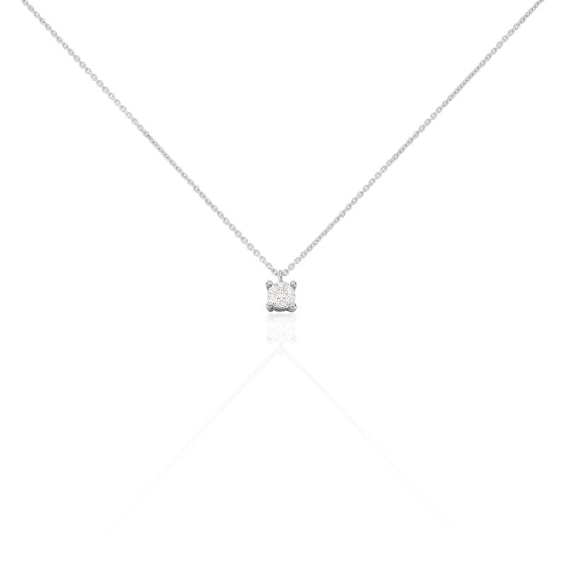 KATE Damen Collier Wei&szlig;gold 375 (9 Karat) Diamant Wei&szlig; 0,07 ct - Halsketten Damen | OROVIVO