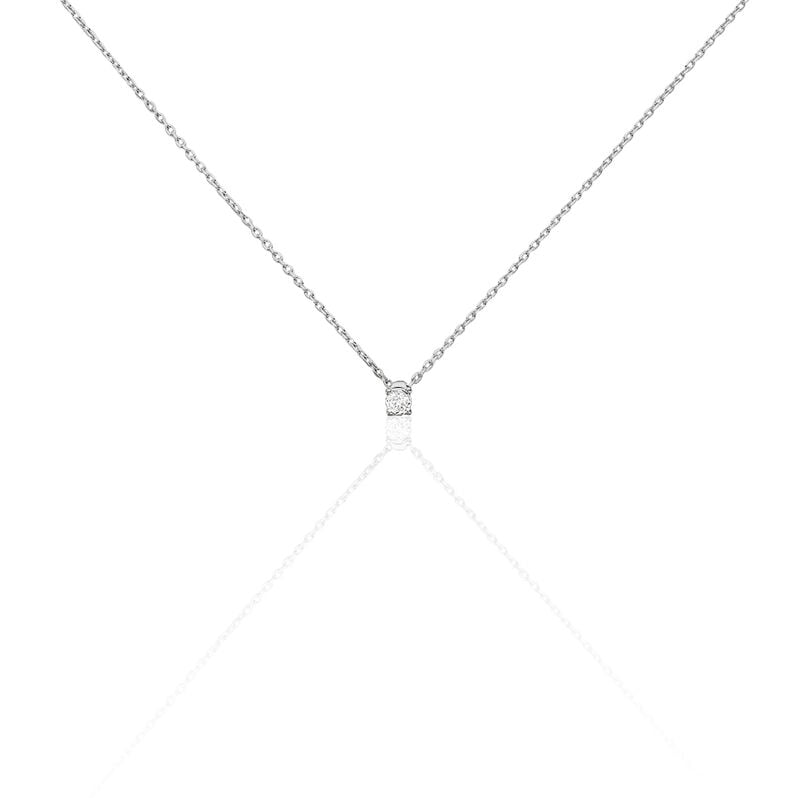 Damen Collier Weißgold 375 Diamant 0,06ct Ravenna - Halsketten Damen | OROVIVO