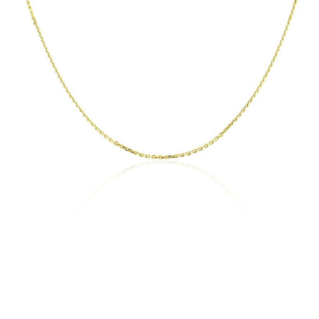 Unisex Ankerkette Gold 375 Diamantiert  - Halsketten Unisex | OROVIVO