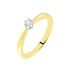 ROME Damen Ring Gold Bicolor 375 (9 Karat) Diamant Wei&szlig; 0,1 ct