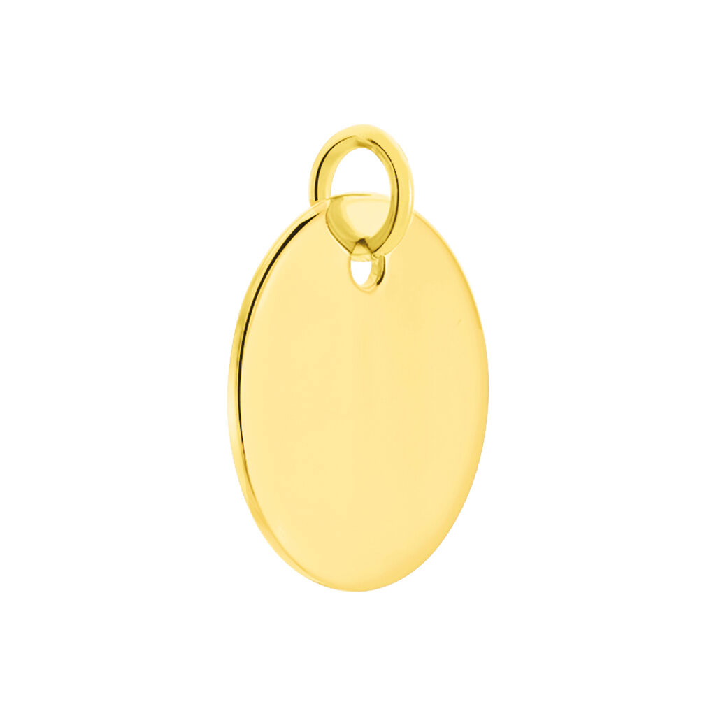 LIV-ANN GRAVUR Unisex Anh&auml;nger Silber vergoldet 925 Kreis