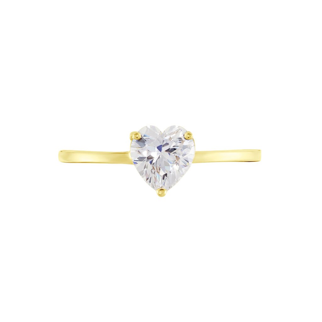 CHLOE Damen Ring Gold 375 (9 Karat) Zirkonia Wei&szlig; 1,4 ct