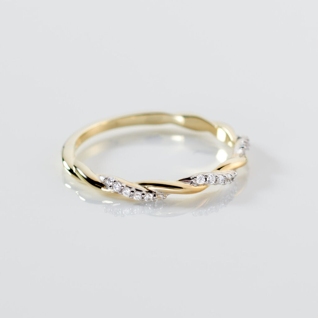 FRANZI Damen Ring Gold 333 (8 Karat) Andere Steine Wei&szlig;