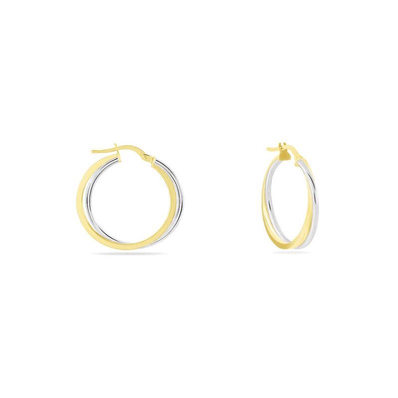 Damen Creolen Gold 375 Bicolor  - Creolen Damen | OROVIVO