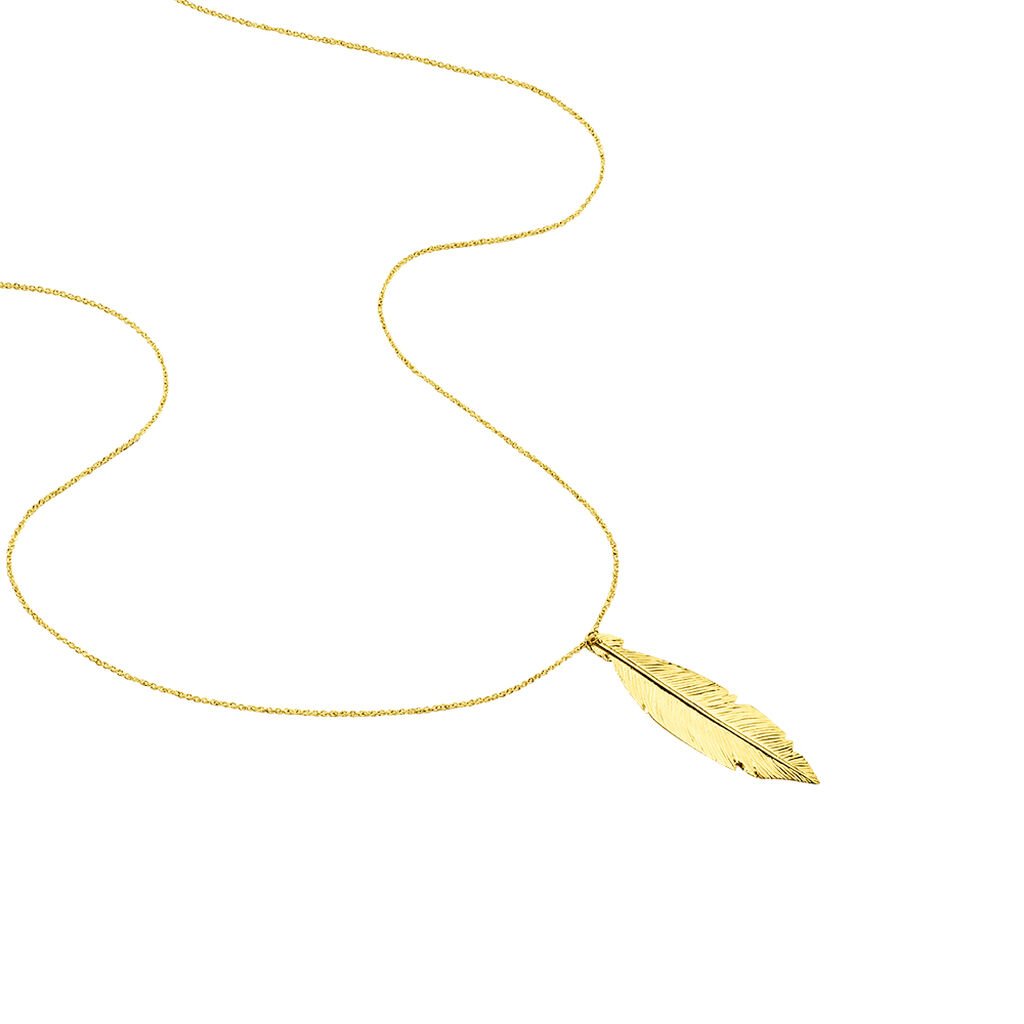 Damen Halskette Gold 375 Feder - Halsketten Damen | OROVIVO