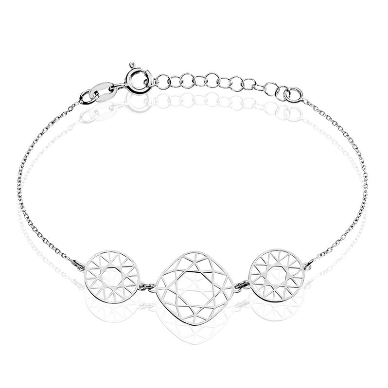Bracelet Gardina Argent Blanc - Spannringe Damen | OROVIVO