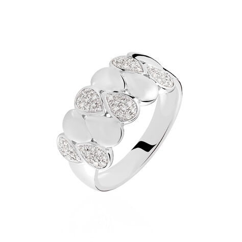 Damenring Weißgold 375 Diamanten 0,146ct - Ringe mit Stein Damen | OROVIVO