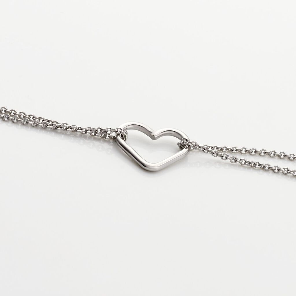 Damen Fu&szlig;kette Silber 925 Herz