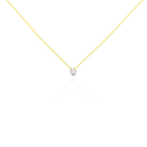 Damen Halskette Gold 375 Diamant 0,1ct  - Halsketten Damen | OROVIVO