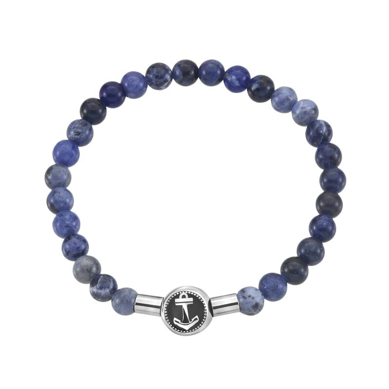 Bracciale ancora in acciaio e pelle - Spannringe Herren | OROVIVO