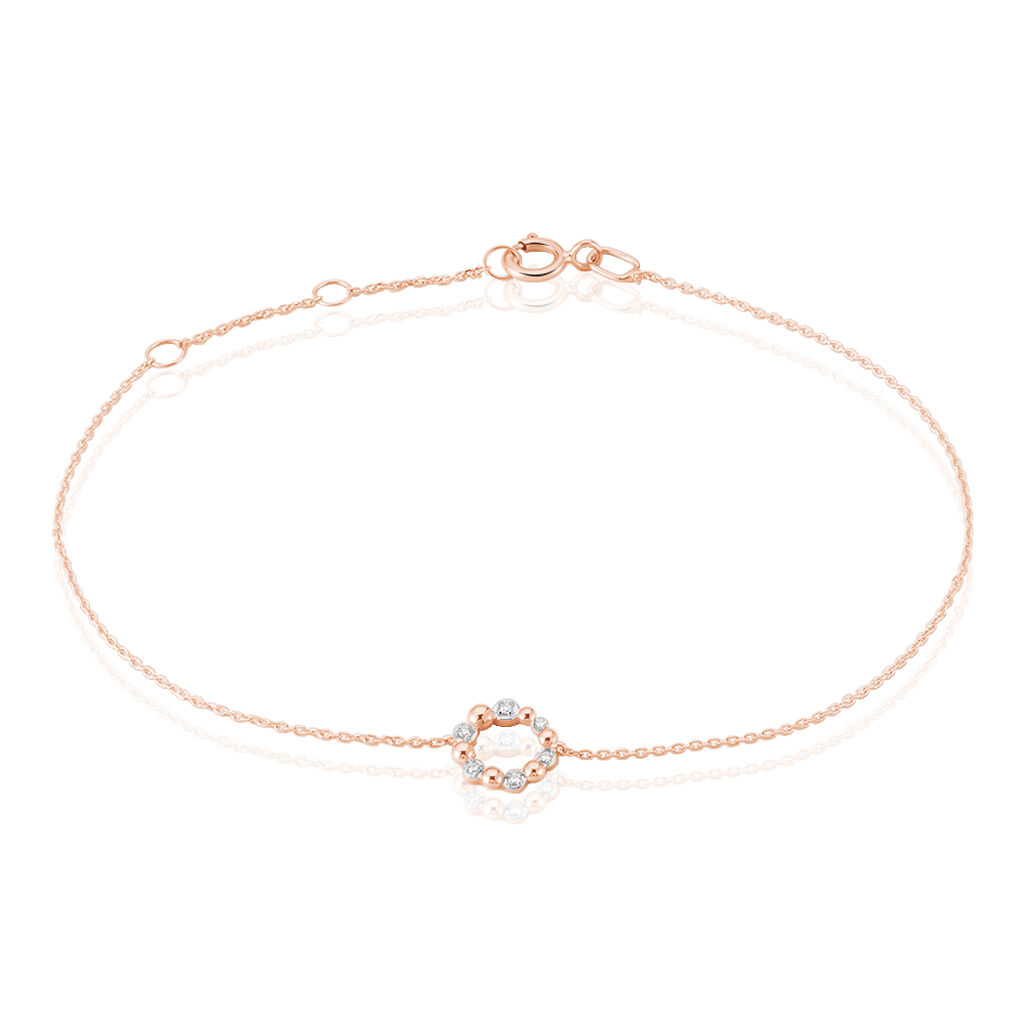 Bracelet Or Rose Gloria Et Diamant - Spannringe Damen | OROVIVO