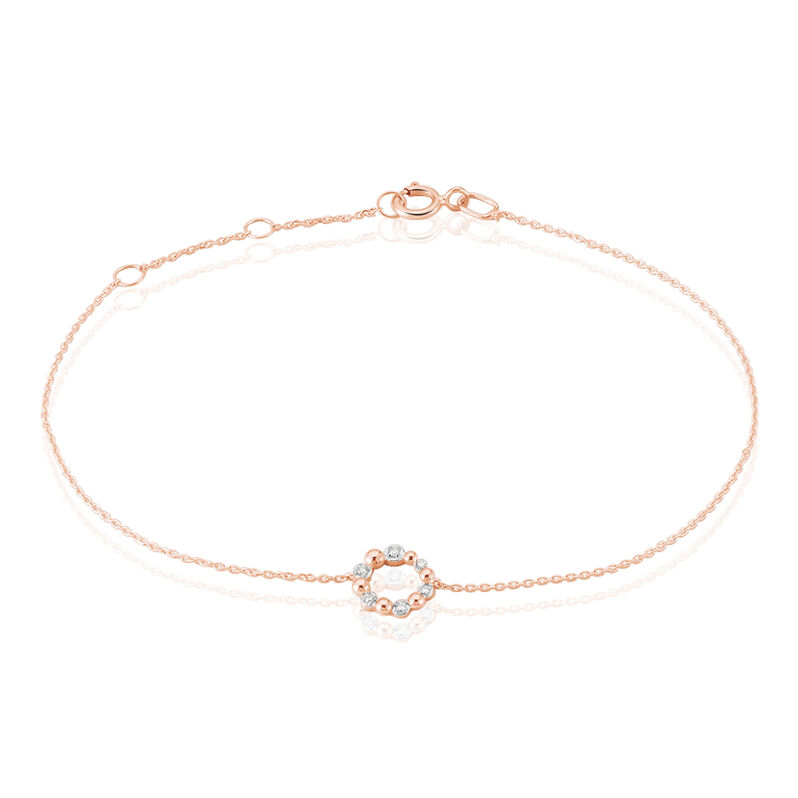 Bracelet Or Rose Gloria Et Diamant - Spannringe Damen | OROVIVO