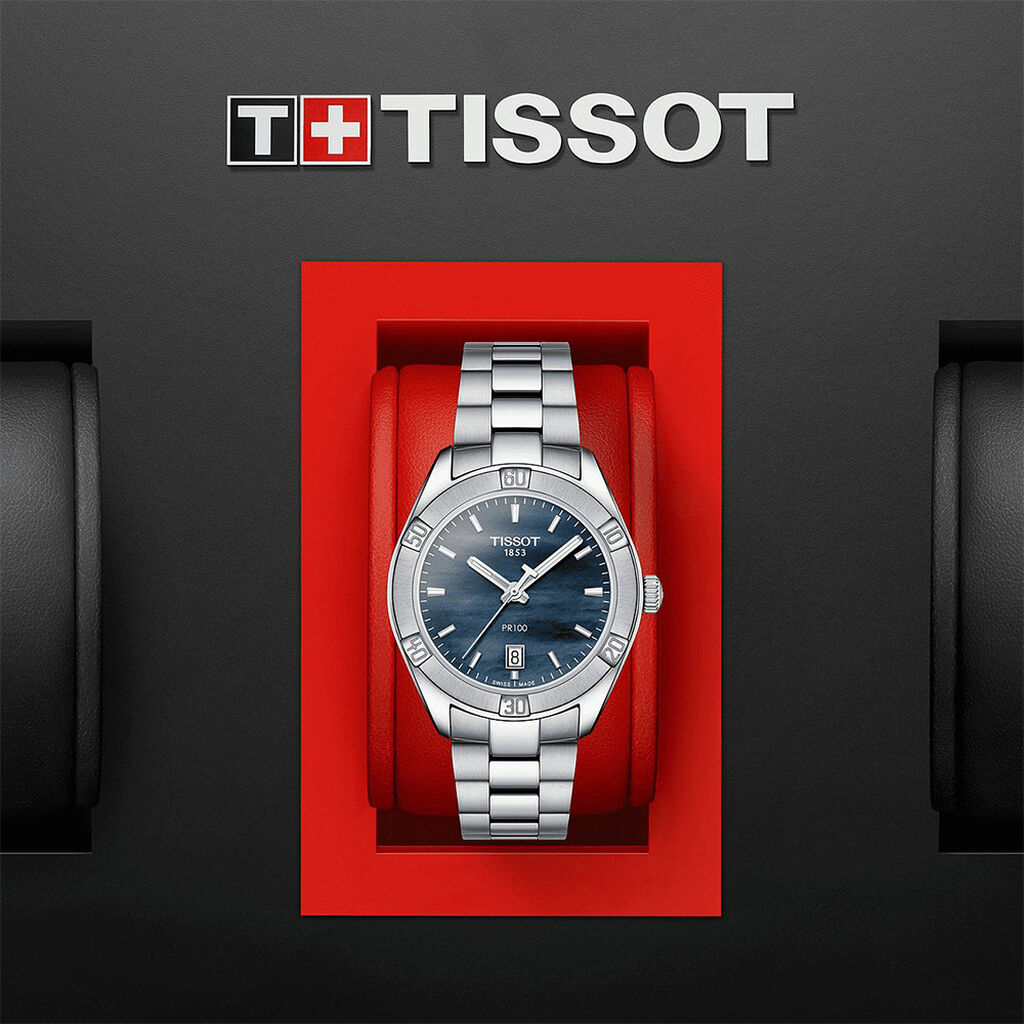 Tissot Damenuhr PR 100 Sport Chic T1019101112100 - Armbanduhren Damen | OROVIVO