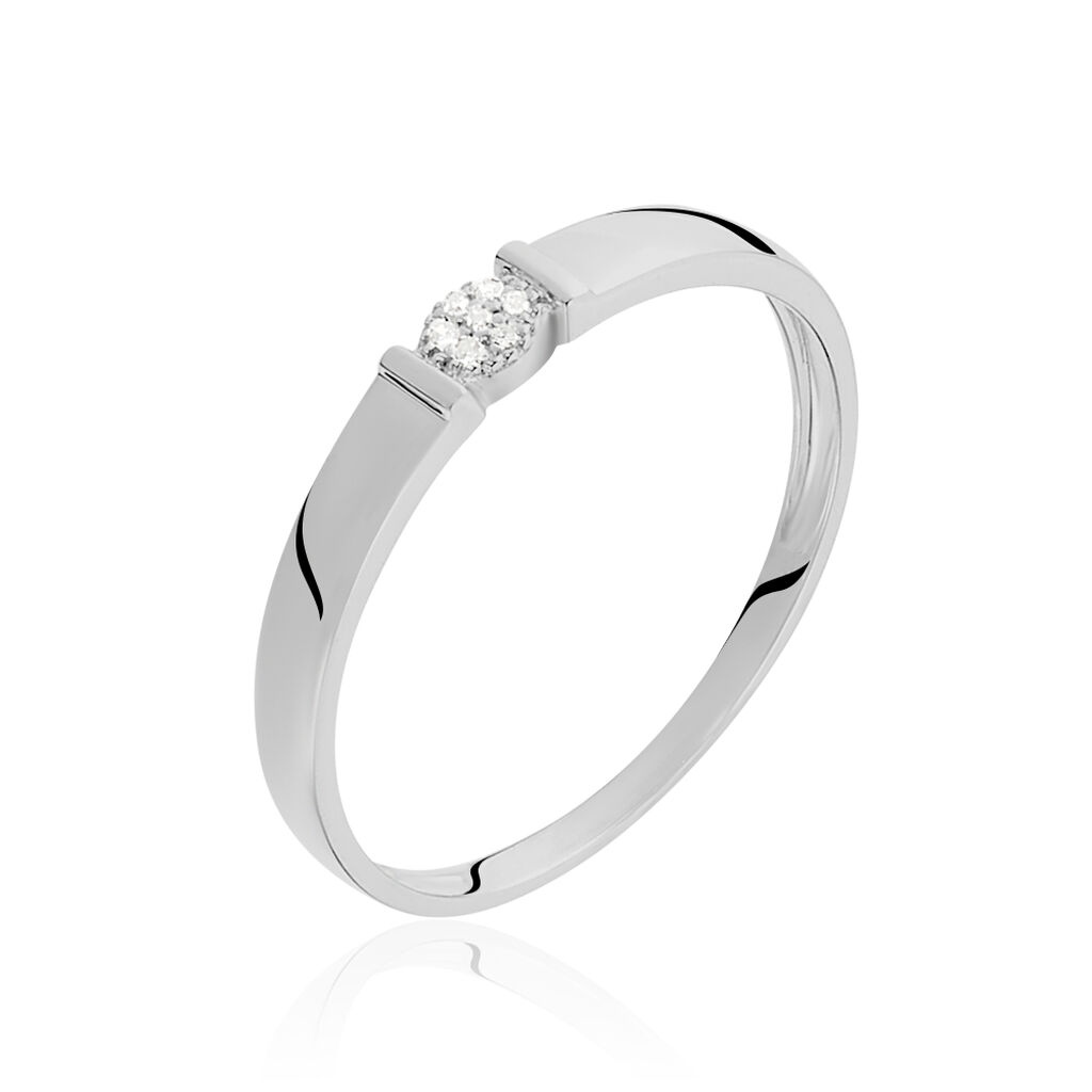 Bague Or Weiss Et Diamants - Spannringe Damen | OROVIVO