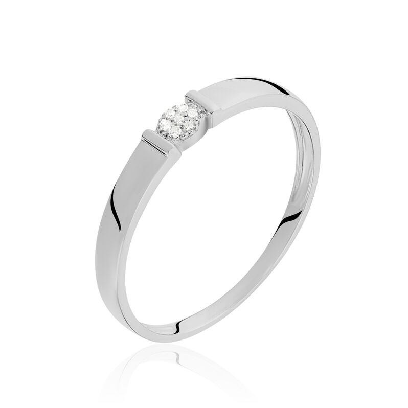 Bague Or Weiss Et Diamants - Spannringe Damen | OROVIVO