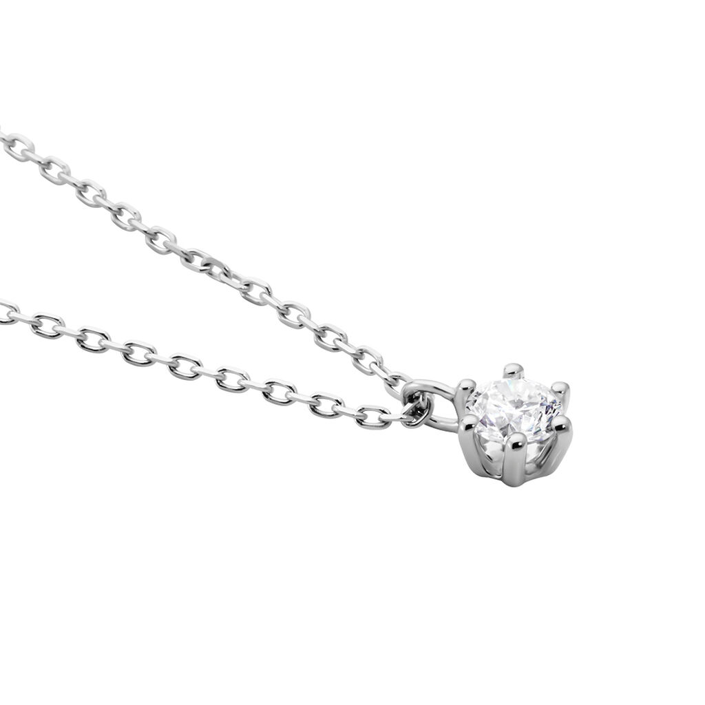 Damen Collier Weißgold 750 Diamant 0,26ct Monopoli - Halsketten Damen | OROVIVO