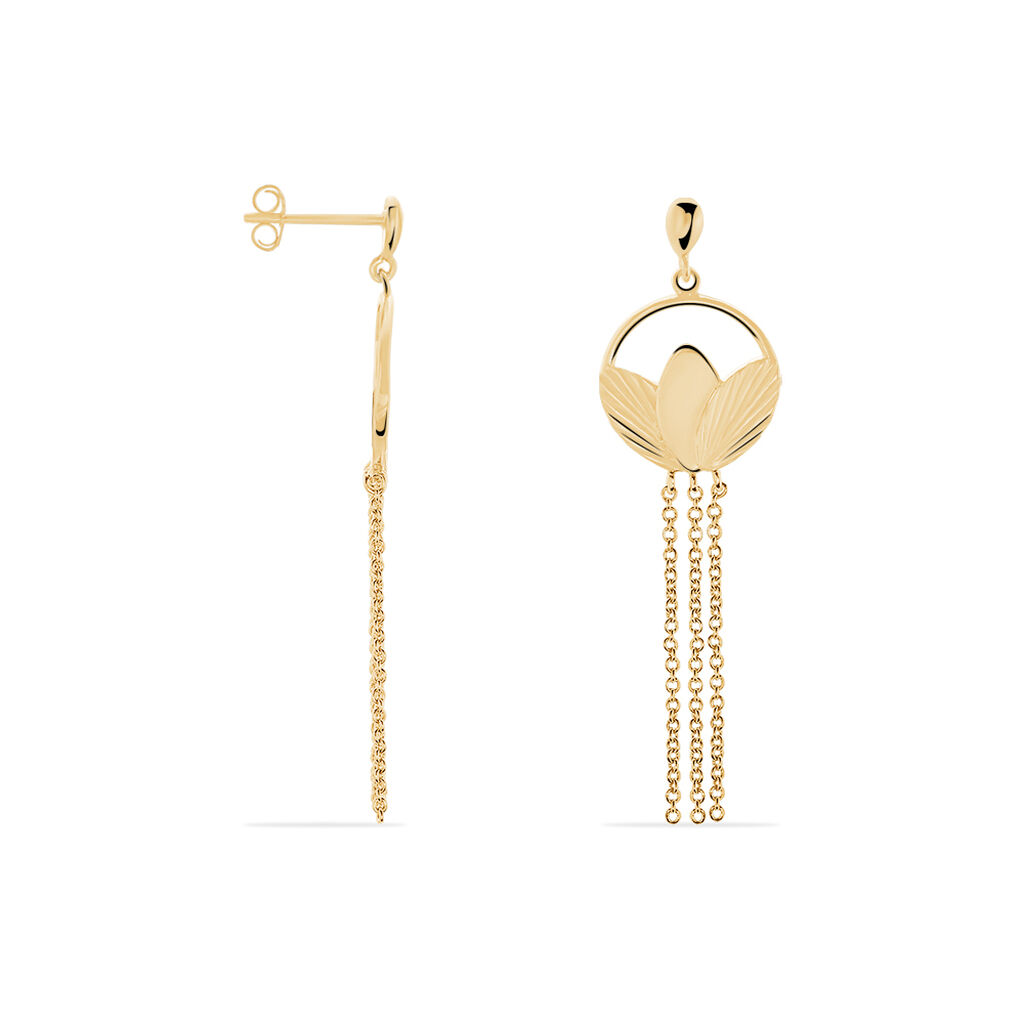 Boucles D'oreilles Plaque Or Carolia - Spannringe Damen | OROVIVO