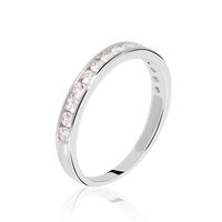 Damenring Weißgold 375 Zirkonia 