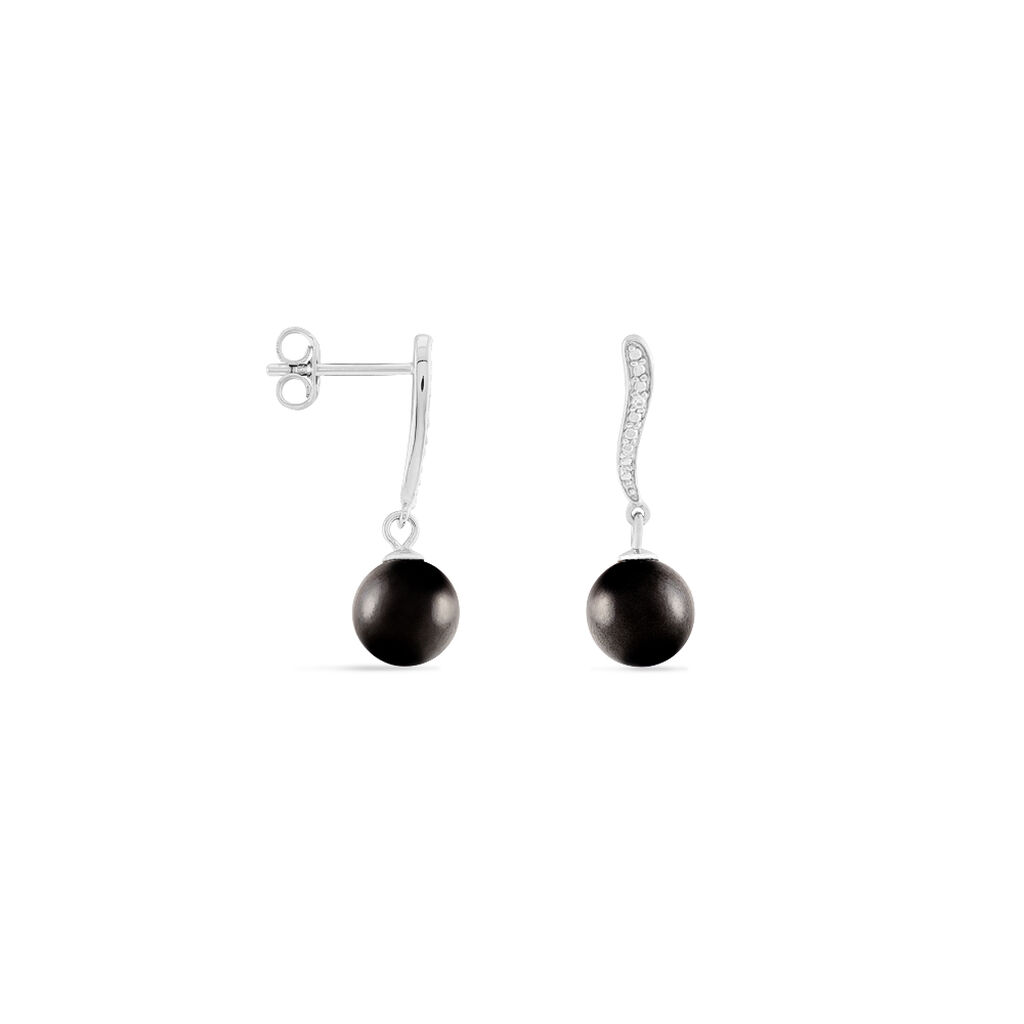Boucles D'oreilles Pendantes Lyna Argent Céramique Et Oxyde - Spannringe Damen | OROVIVO