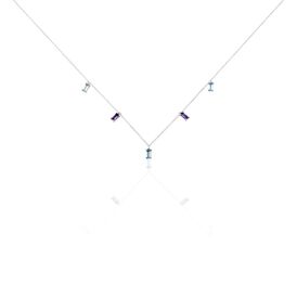 Damen Collier Weißgold 375 Topas, Amethyst - Ketten mit Stein Damen | OROVIVO
