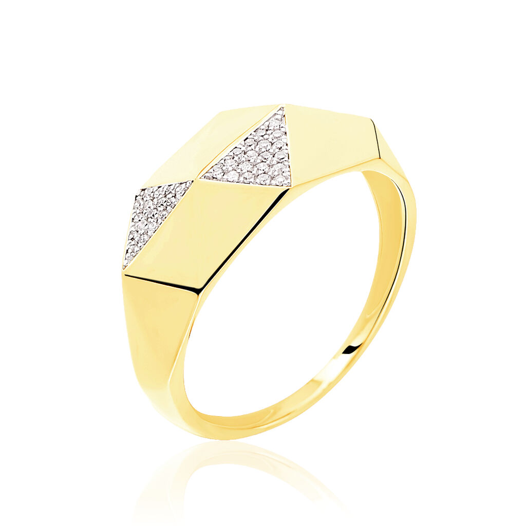 Bague Lizia Or Jaune Diamant - Spannringe Damen | OROVIVO