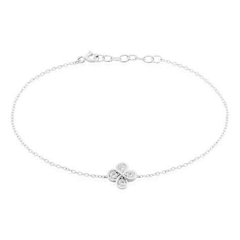 Damen Armband Silber 925 Zirkonia Kleeblatt Kaiya - Armbänder mit Anhänger Damen | OROVIVO