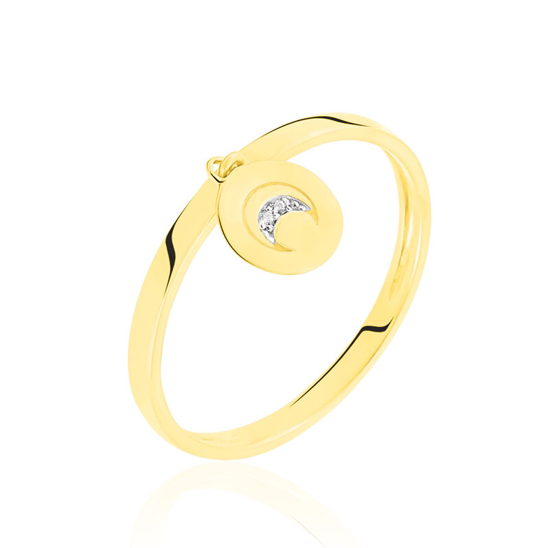 Bague Or Jaune Yamna Lune Oxydes - Spannringe Damen | OROVIVO