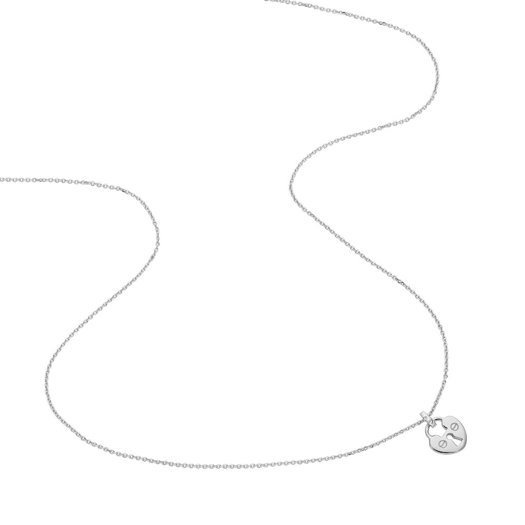 Damen Halskette Weißgold 375 Zirkonia - Halsketten Damen | OROVIVO