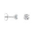 DARINA KRAPPE Damen Ohrstecker Wei&szlig;gold 375 (9 Karat) Zirkonia Blau 0,1 ct B 3 mm