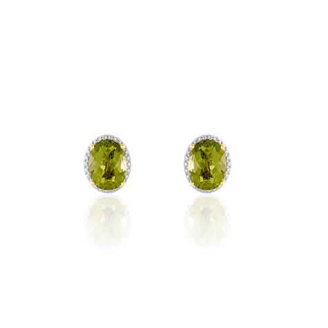 Damen Ohrstecker Gold 375 Peridot  - Ohrstecker Damen | OROVIVO
