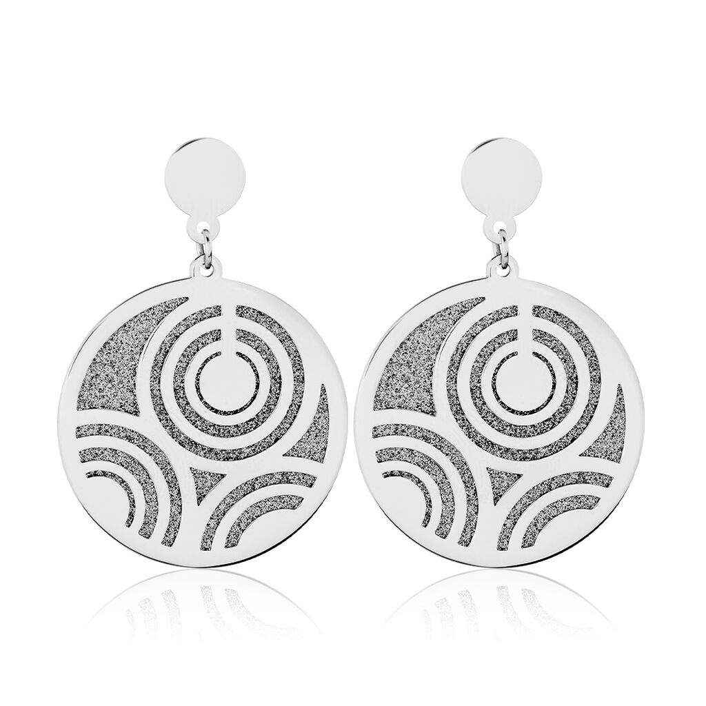 CIRCLESE Damen Ohrringe Lang Edelstahl Halbkreis