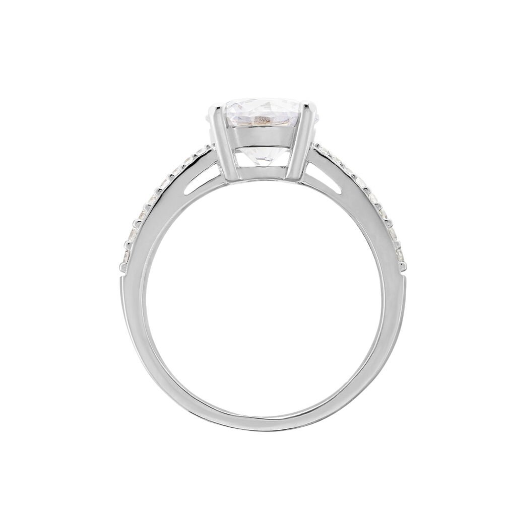 PAULINA Damen Ring Silber 925 Zirkonia Wei&szlig; 2,98 ct B 1,7 mm