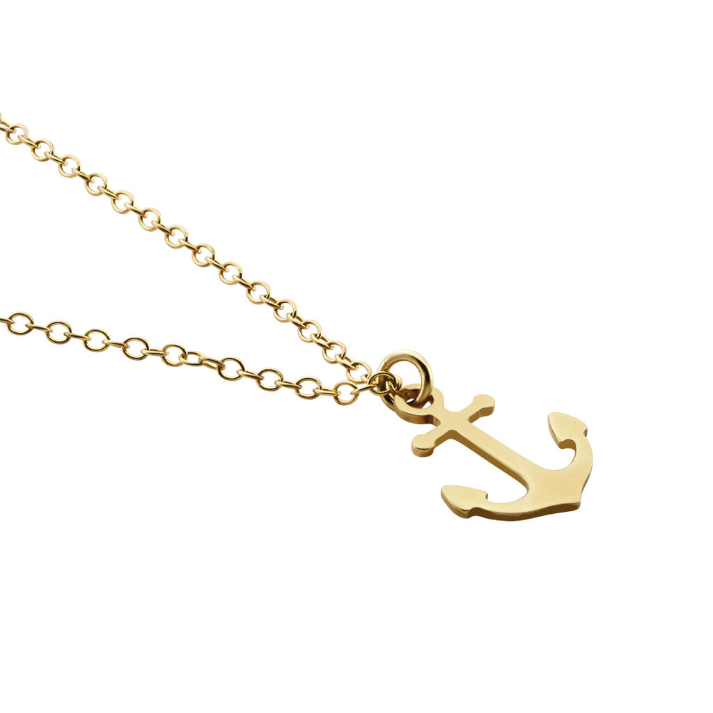 SACHA 1 Damen Collier Silber vergoldet 925 Anker B 1,6 mm