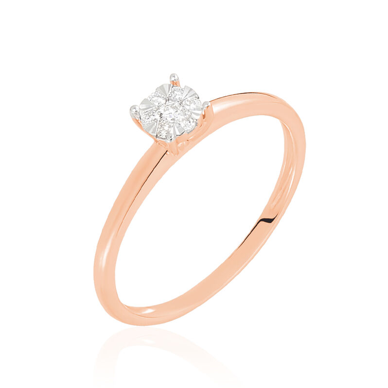 Bague Dream Or Rose Et Diamants - Spannringe Damen | OROVIVO