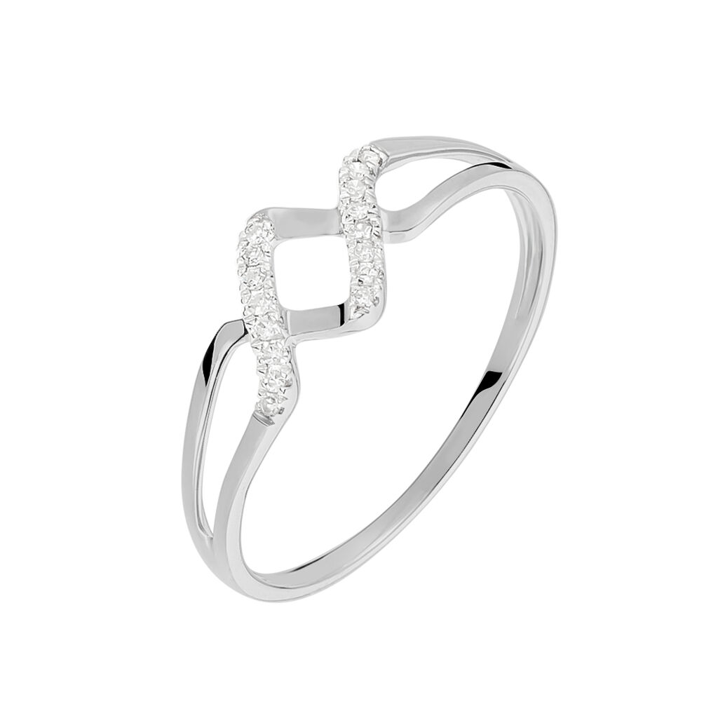 Bague Loula Or Blanc Diamant - Spannringe Damen | OROVIVO