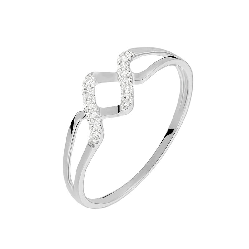 Bague Loula Or Blanc Diamant - Spannringe Damen | OROVIVO