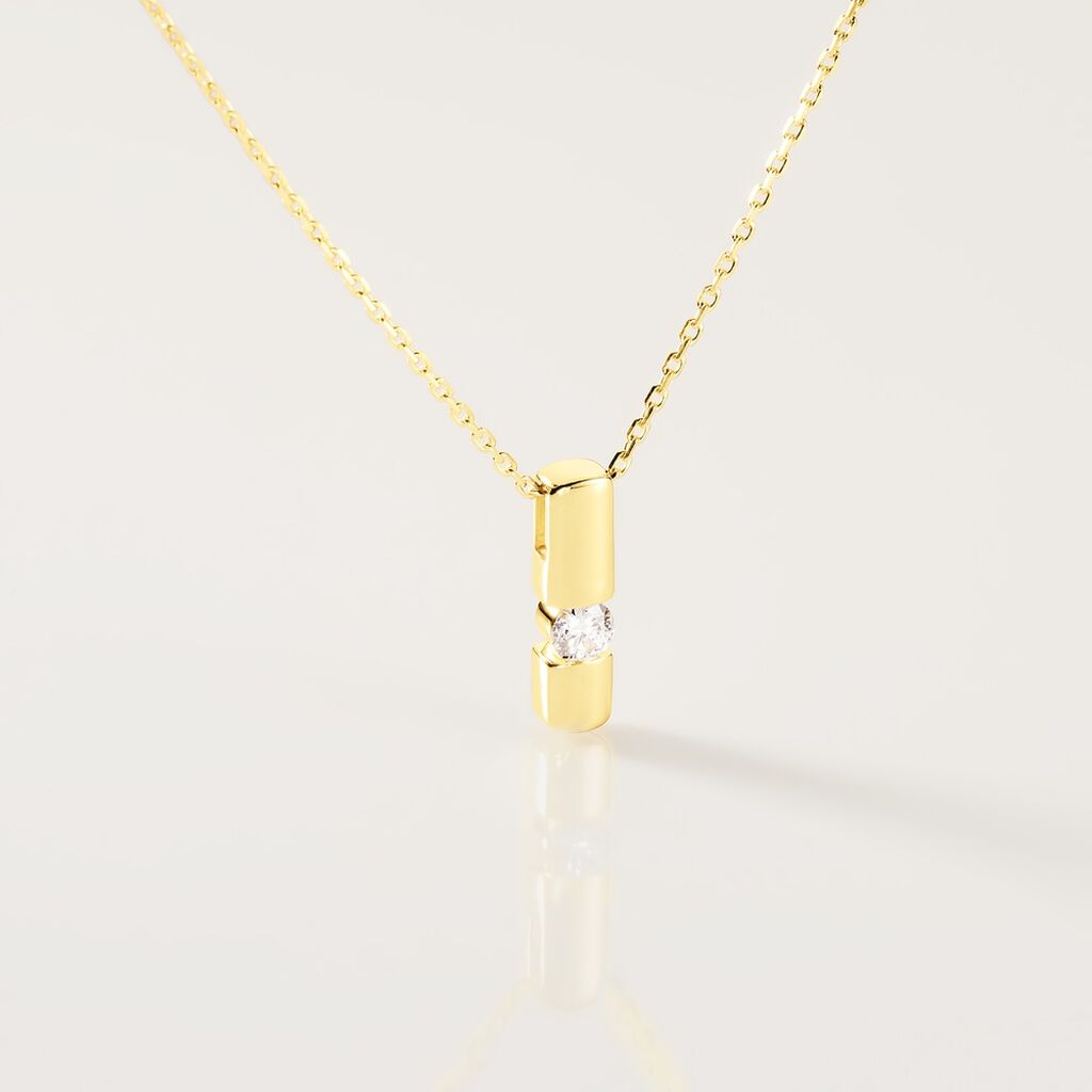 Damen Collier Gold 750 Diamant 0,2ct Lisboa 45cm - Halsketten Damen | OROVIVO