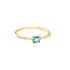 Oxicean Damen Ring Gold 375 (9 Karat) Zirkonia Blau Viereck