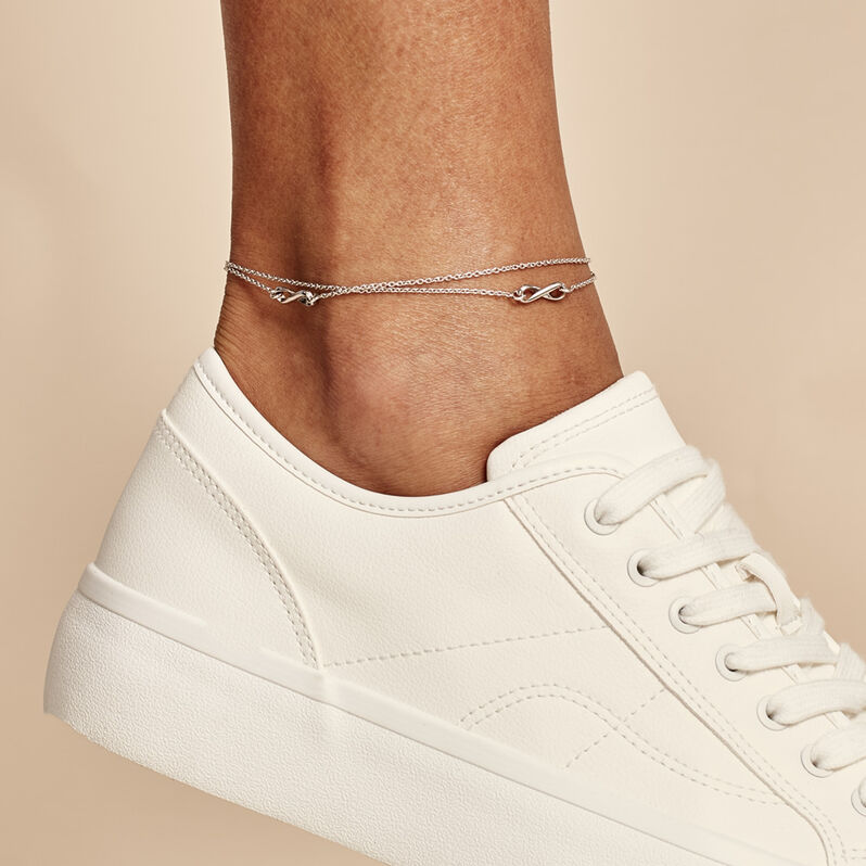 Chaîne De Cheville Noelle Argent Blanc - Spannringe Damen | OROVIVO