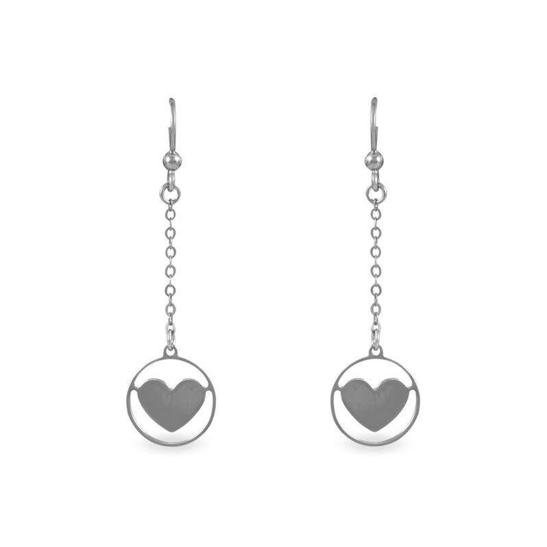Boucles D'oreilles Pendantes Annic Argent Blanc - Spannringe Damen | OROVIVO