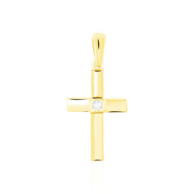 Kreuz Anhänger Gold 375 Diamant 0,019ct Cloe - Kreuzanhänger Familie | OROVIVO