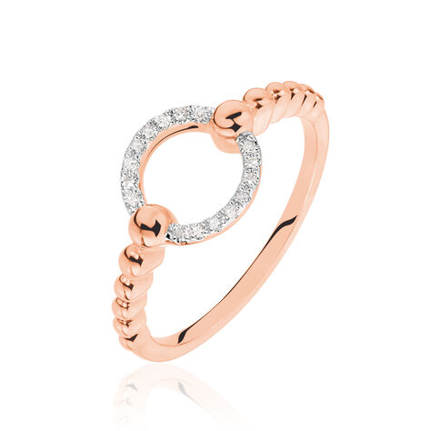Damenring Roségold 375 Diamanten 0,043ct - Ringe mit Stein Damen | OROVIVO