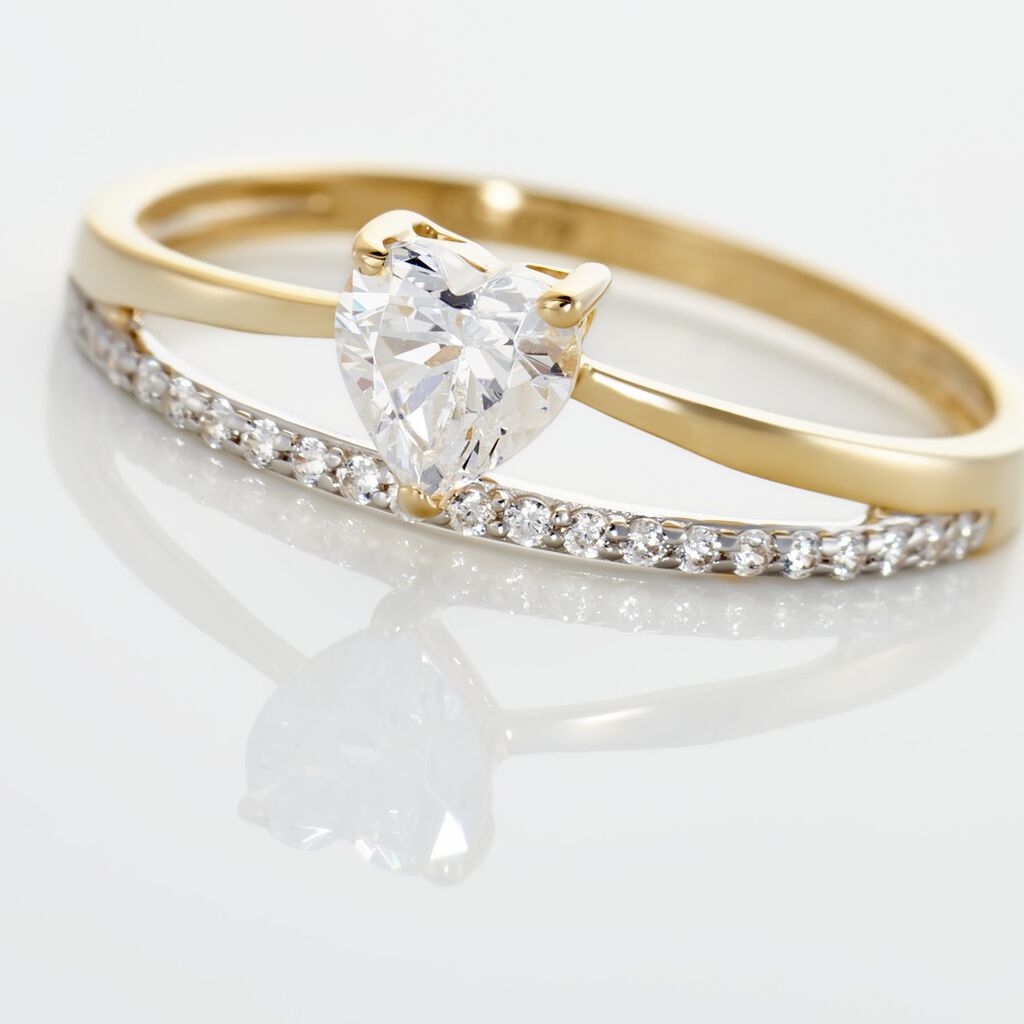 Damenring 375 Gold Zirkonia Mohira - Ringe mit Stein Damen | OROVIVO