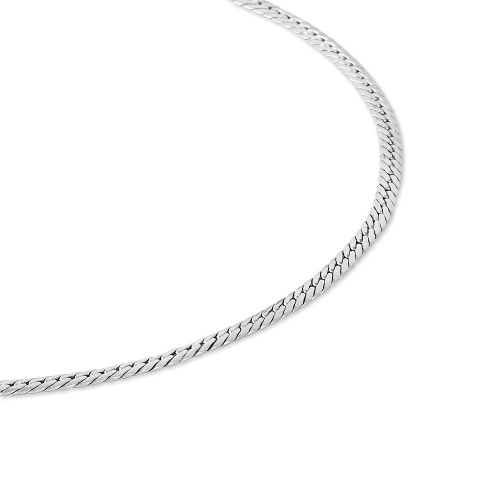 Collier Izel Maille Anglaise Or Blanc - Spannringe Damen | OROVIVO