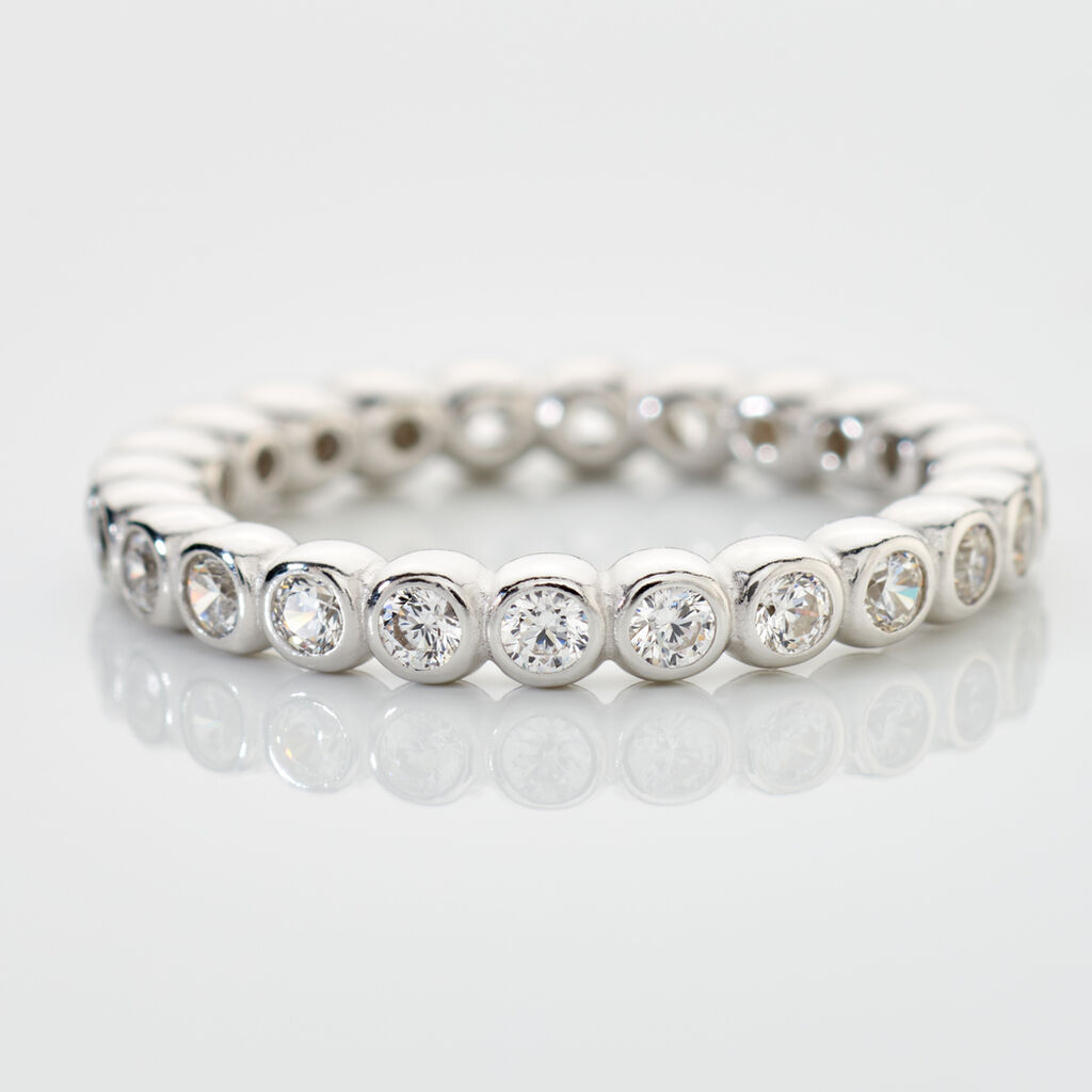 AVENYA Damen Ring Silber 925 Zirkonia Wei&szlig; 0,320 ct