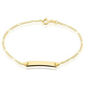 ID Armband Gold 375 Figaro - ID-Armbänder Unisex | OROVIVO