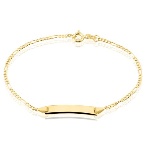ID Armband Gold 375 Figaro - Personalisiertes Armband Unisex | OROVIVO