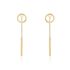 KRUSCHA Damen Ohrringe Lang Vergoldet 750 B 2 mm